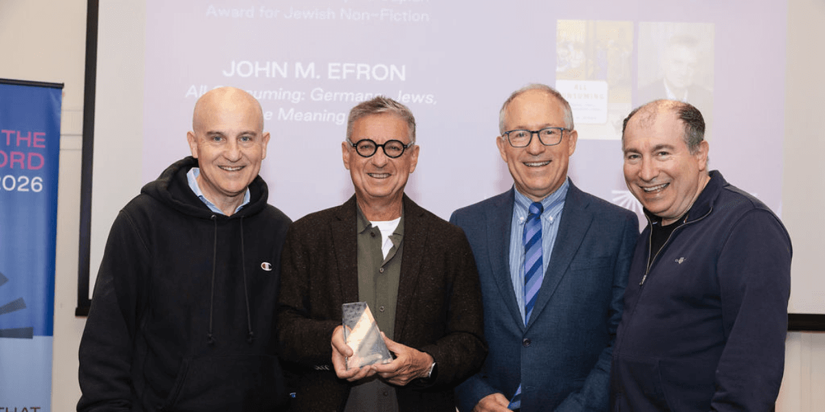 The Leslie and Sophie Caplan Award for Jewish Non-Fiction Winner: John M. Efron, All Consuming: Germans, Jews, and the Meaning of Meat, published by Stanford University Press